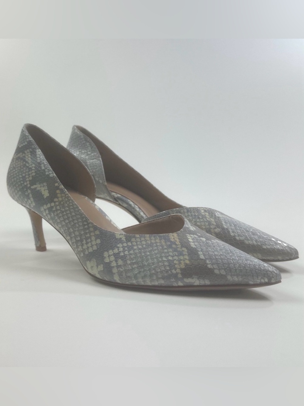 Naturalizer 27 Edit Faith Leather Snake Womens 11 Heels D'Orsay Pumps I9056L4101